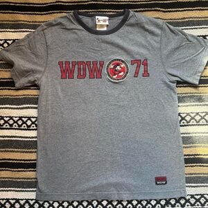 Vintage Disney Gray WDW Mickey Mouse Graphic Embroidered T-Shirt